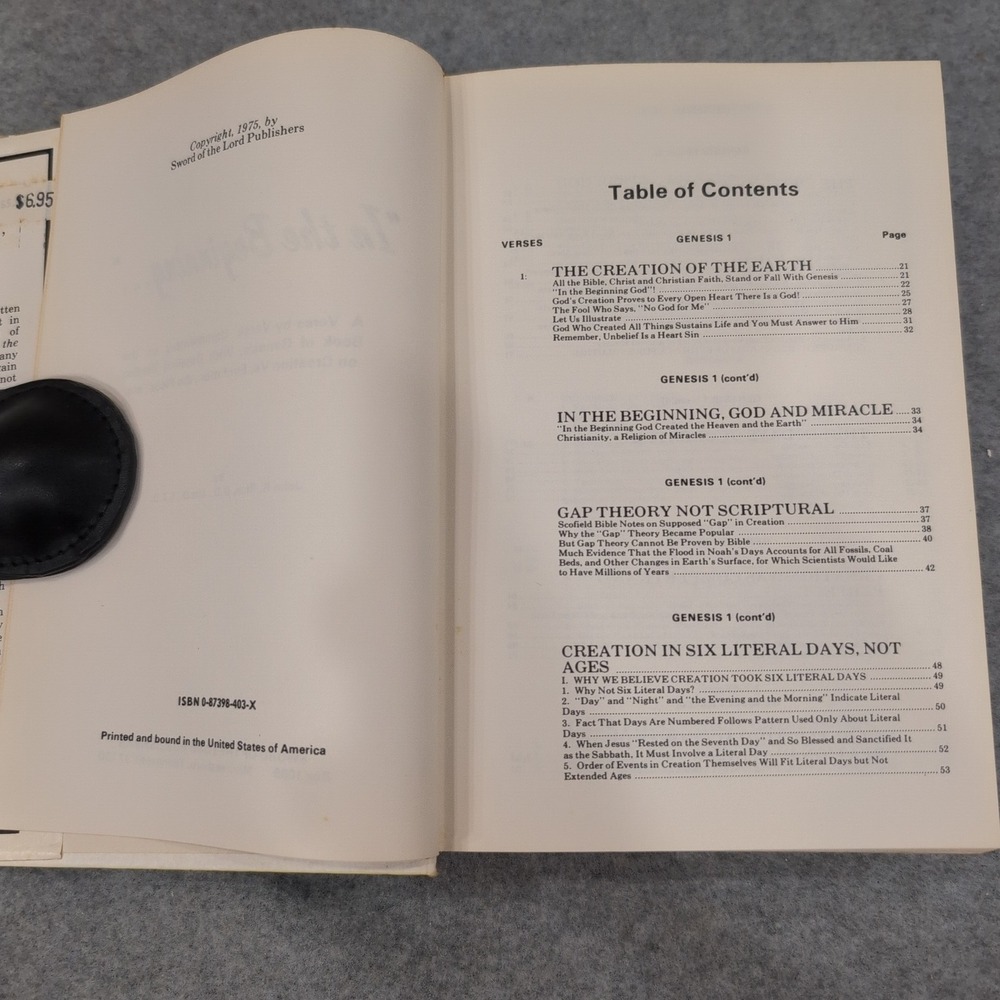 In the Beginning Genesis Commentary Dr John R Rice 1975 Hardcover 087398403X - Picture 5 of 9